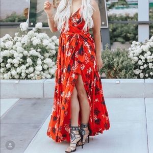 Vici Collection Sleeveless Red Maxi Dress